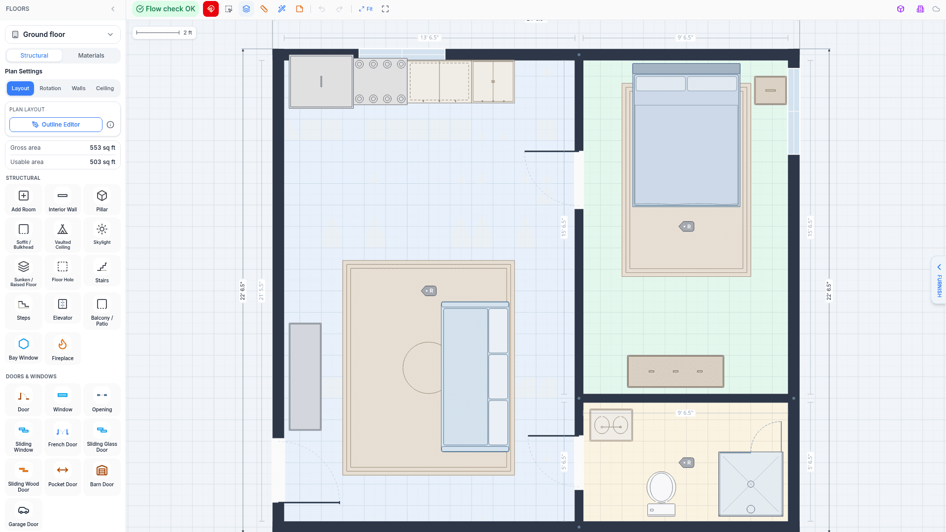 RoomSketch3D Floor Planner screenshot 2